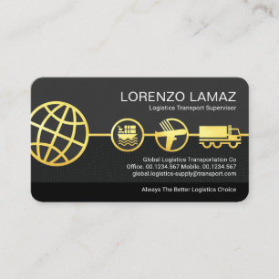 Global Logistics Modes Supply Line Business Card