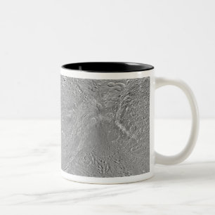 Global map of Saturn's moon Dione Two-Tone Coffee Mug