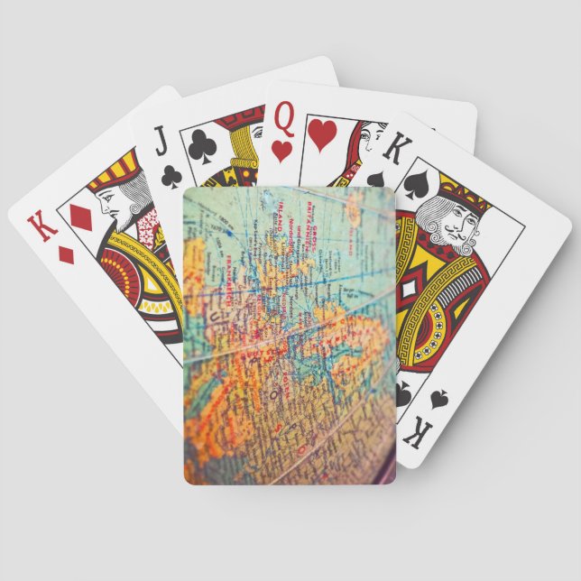 Global Map  Playing Cards (Back)