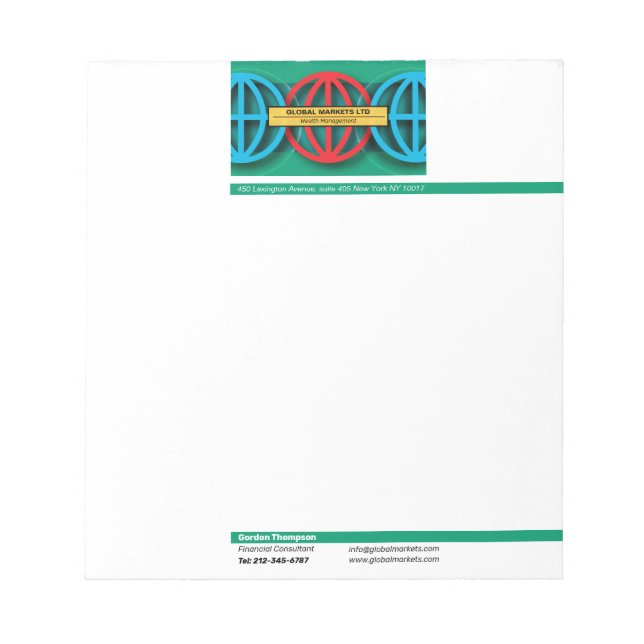 Global Markets Notepad (Front)