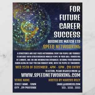 Global Networking, Speed Networking Event Advert Flyer