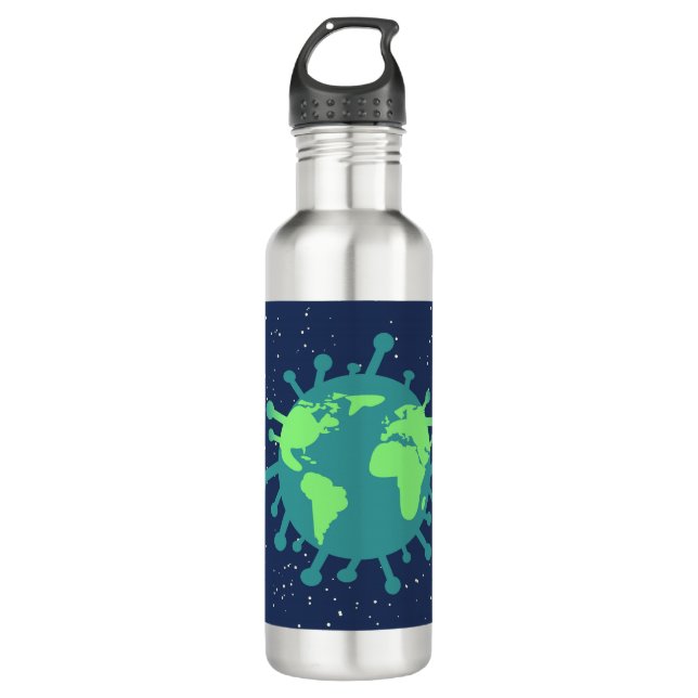 Global Pandemic (Virus Particle) (Viral Infection) 710 Ml Water Bottle (Front)