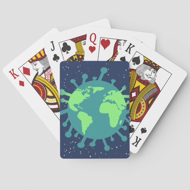 Global Pandemic (Virus Particle) (Viral Infection) Playing Cards (Back)