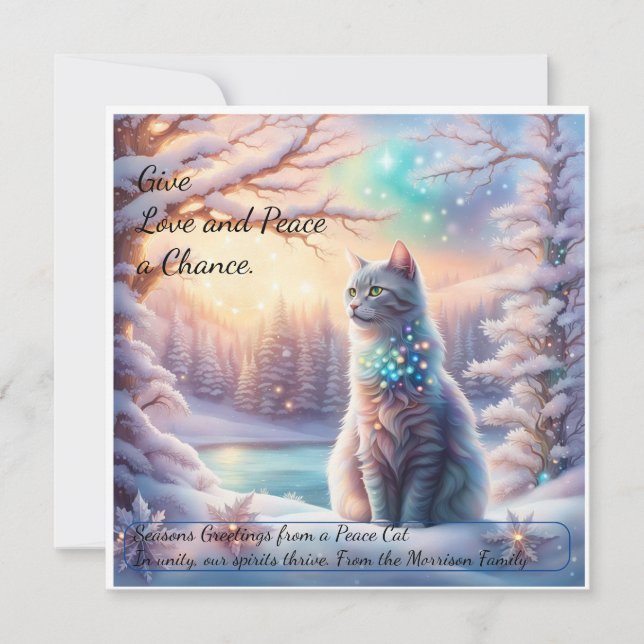 Global Peace Card: Give Love and Peace a Chance Card (Front)