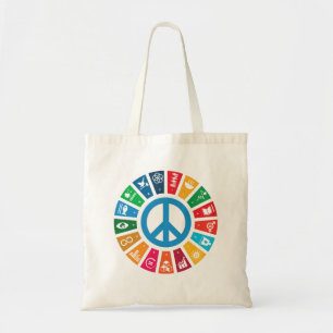 Global Peace Sustainability Goals Inspirational Tote Bag