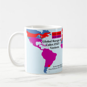 Global Range of Culex ZIKV Mug by RoseWrites
