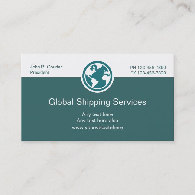 Global Shipping Business Cards (Front)
