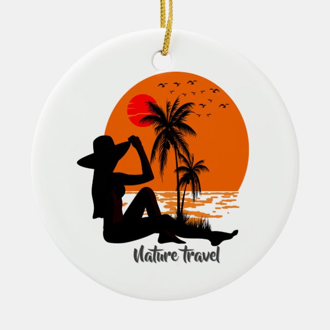 Global Tourism Resilience Day Ceramic Ornament (Front)