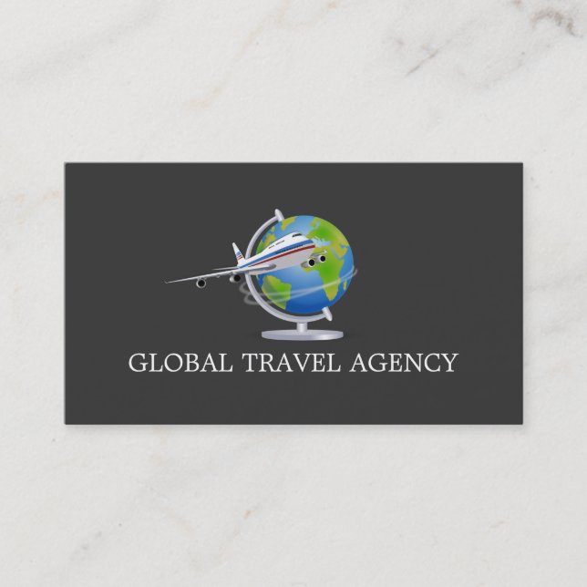 Global Travel Agency Agent Business Card (Front)