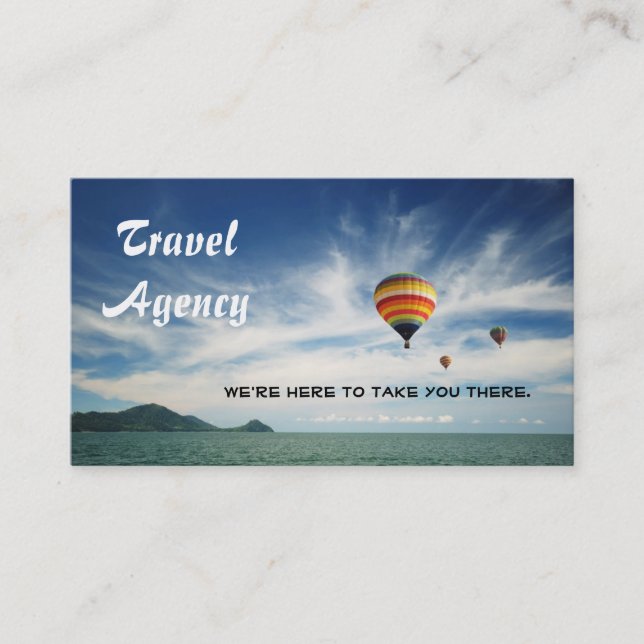 Global Travel Agency Agent Business Card (Front)