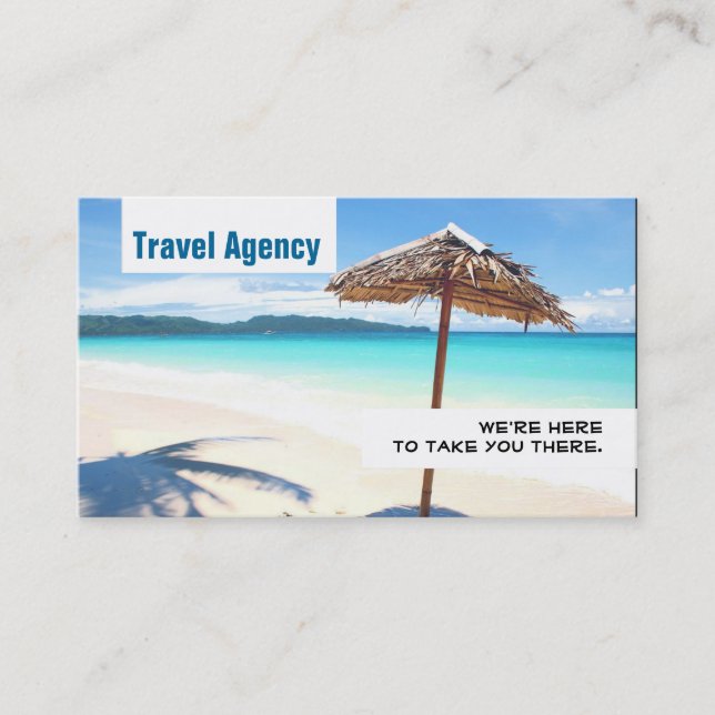 Global Travel Agency Agent Business Card (Front)