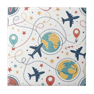 Global Travel Aviation Pattern (1) Tile