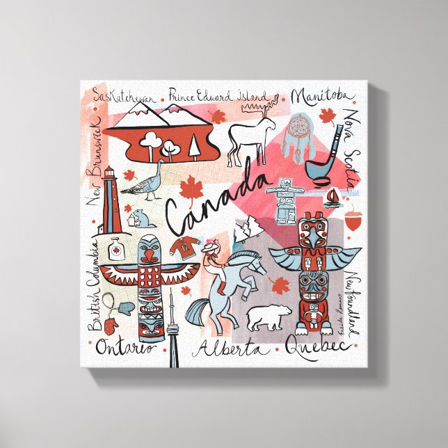 Global Travel - Canada Canvas Print (Front)