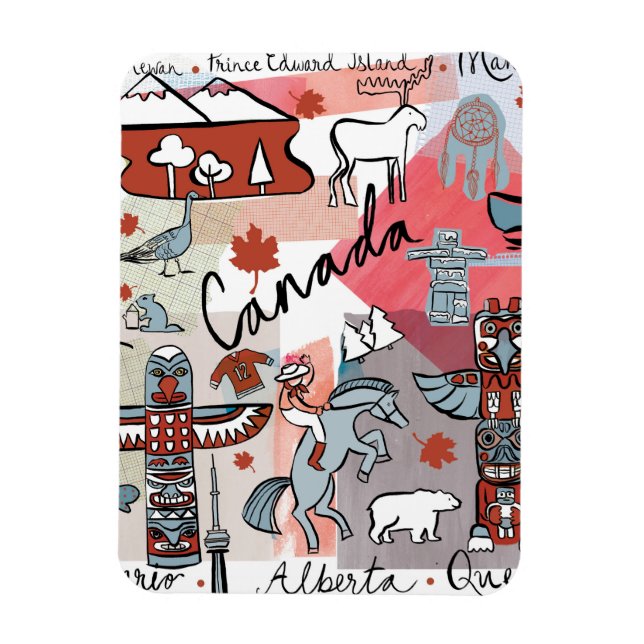 Global Travel - Canada Magnet (Vertical)