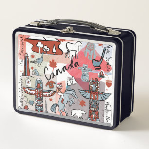 Global Travel - Canada Metal Lunch Box