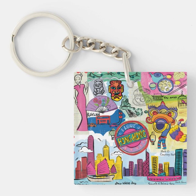 Global Travel - Hong Kong Keychain (Front)