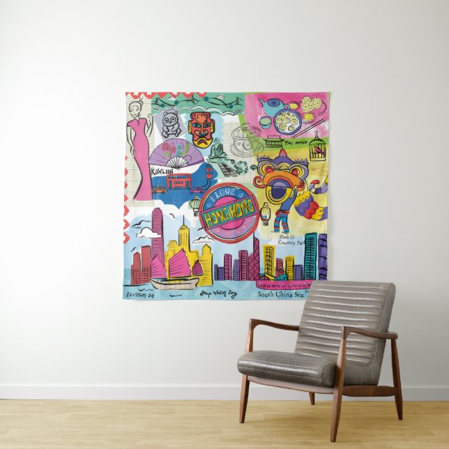 Global Travel - Hong Kong Tapestry (In Situ (Horizontal))