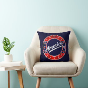 Global Traveller - America USA Throw Pillow