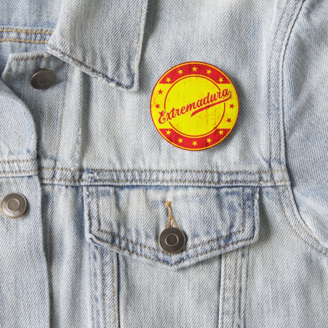 Global Traveller - Extremadura, Spain 2 Inch Round Button (In Situ)