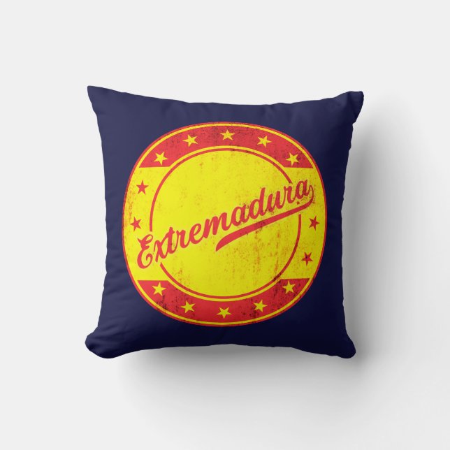 Global Traveller - Extremadura, Spain Throw Pillow (Front)