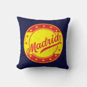 Global Traveller - Madrid, Spain Throw Pillow