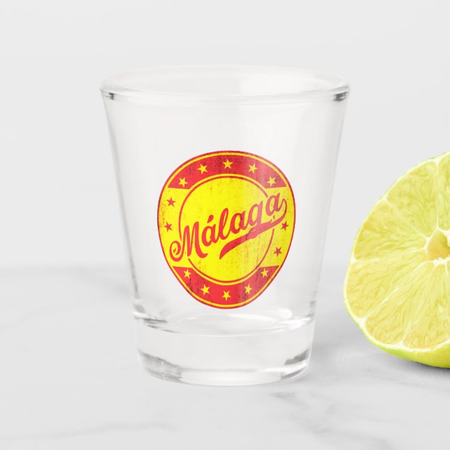 Global Traveller - Malaga, Spain Shot Glass (Front)