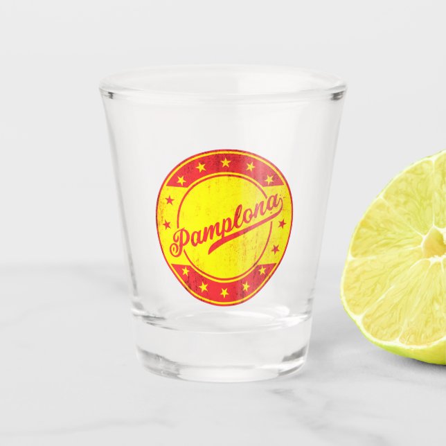 Global Traveller - Pamplona, Spain Shot Glass (Front)