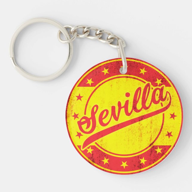 Global Traveller - Sevilla, Spain Keychain (Front)