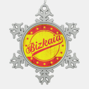 Global Traveller - Spain - Bizkaia Biscay Snowflake Pewter Christmas Ornament