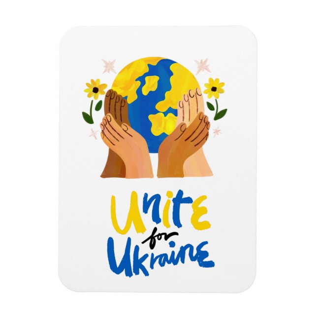 Global Unite For Ukraine  Magnet (Vertical)