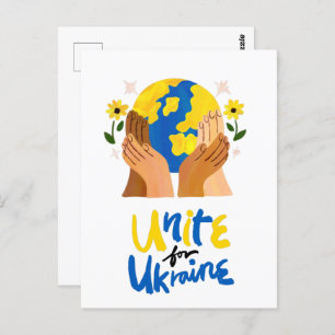 Global Unite For Ukraine  Postcard