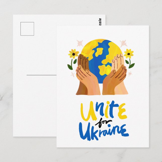 Global Unite For Ukraine  Postcard (Front/Back)
