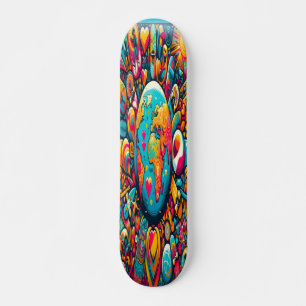 "Global Unity and Connection Skateboard
