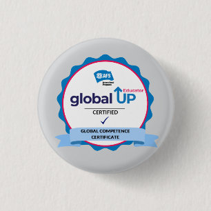 Global Up Educator Badge 1 Inch Round Button