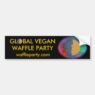 Global Vegan Waffle Party Bumper Sticker 2.1