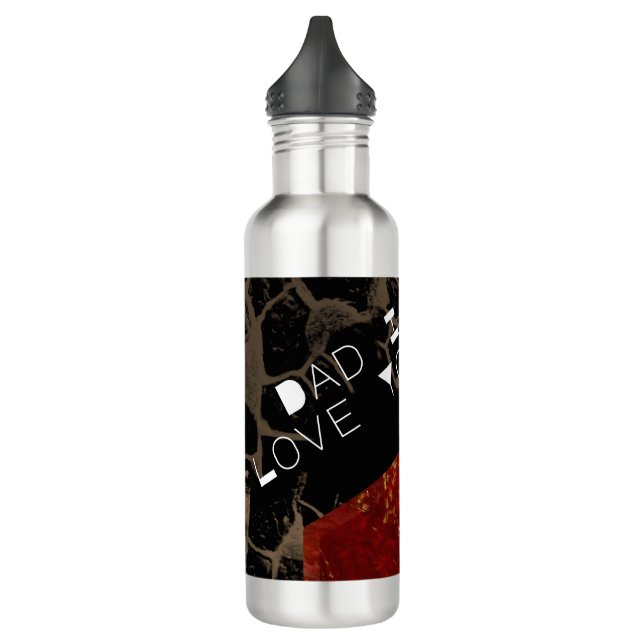 Global warming - Burning House - Father’s day 710 Ml Water Bottle (Left)