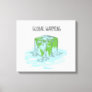 Global Warming is so Uncool Canvas Print