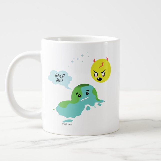 Global Warming Large Coffee Mug (Left)