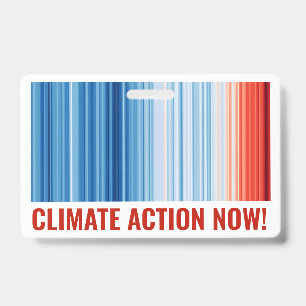 Global Warming Stripes Climate Change Crisis Earth Badge
