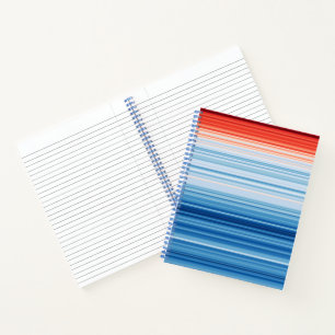 Global Warming Stripes Climate Change Crisis Earth Notebook