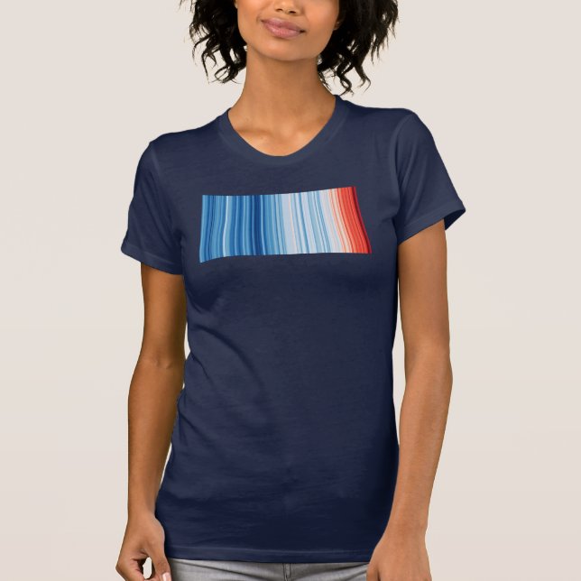 Global Warming Stripes Climate Change Environment T-Shirt (Front)