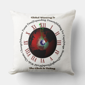 Global Warming - Time Is Running Out Throw Pillow
