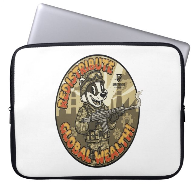 Global Wealth Badger Laptop Sleeve (Front)
