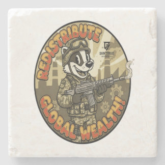 Global Wealth Badger Stone Coaster