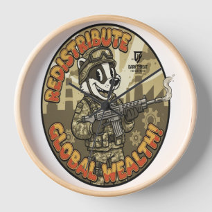Global Wealth Badger Wall Clock