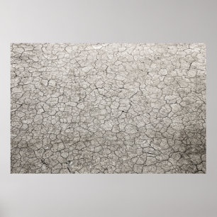 Global worming concept - cracked scorched earth so poster