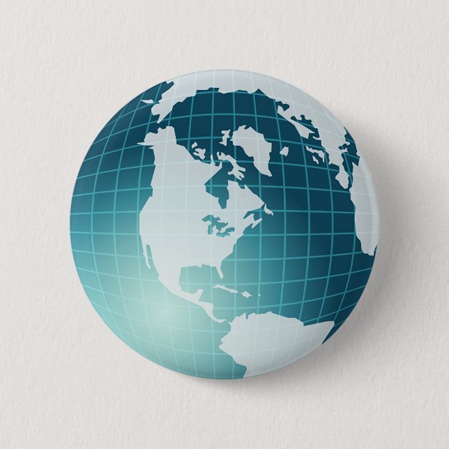 Globe 2 Inch Round Button (Front)