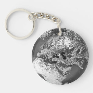 Globe argenté - l'Europe, 3d rendent