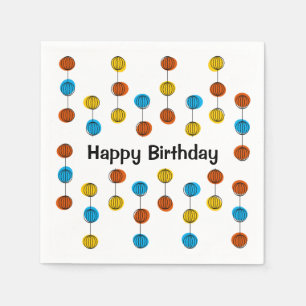 Globe Chain Birthday paper napkin