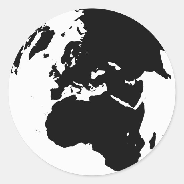 Globe Classic Round Sticker (Front)